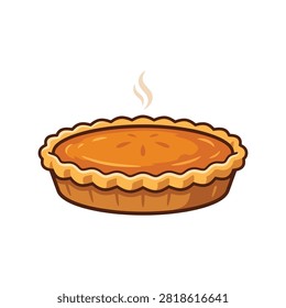 Freshly baked pumpkin pie