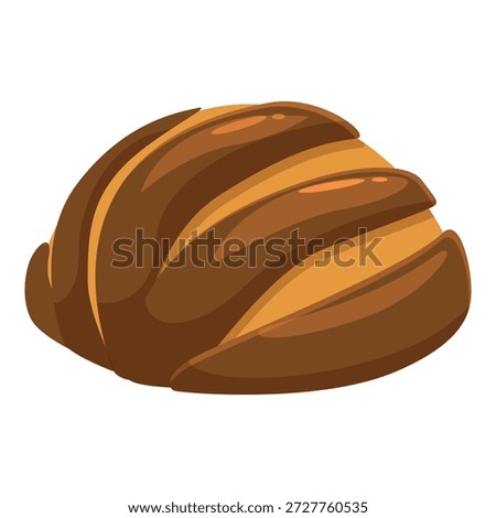 Freshly baked round loaf of bread, perfect for sandwiches or enjoying with a meal