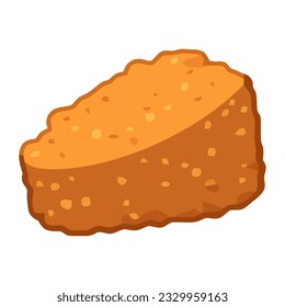 Freshly baked sweet dessert cookie icon isolated