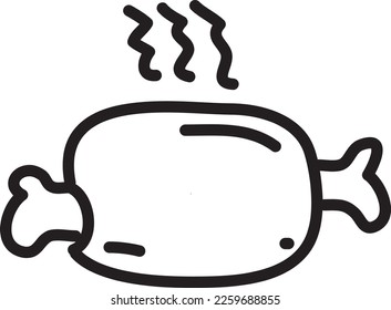 Freshly cooked meat still hot Icon 