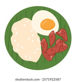 Freshly cooked Tocino or cured pork meat served with fried rice filipino meal