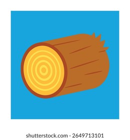 Log de madeira recém-cortado com detalhes úmidos e nítidos