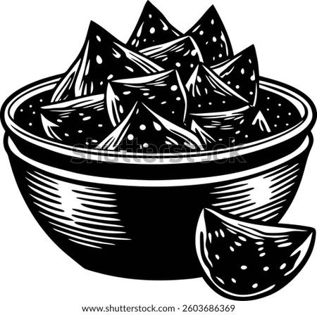 Freshly Made Nachos with Salsa  
