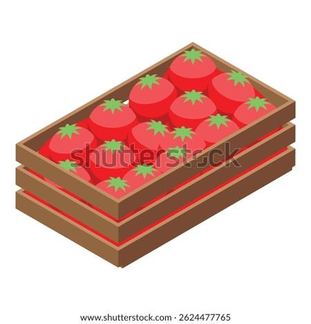 Freshly picked tomatoes ready for distribution from local farm to market