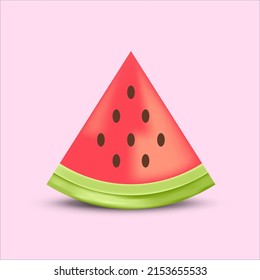 Freshly sliced watermelon vector illustration