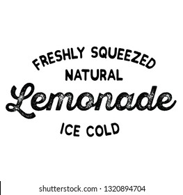 freshly squeezed lemonade label on white background