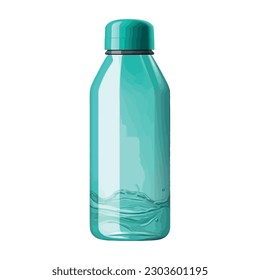 Frescura en una botella sobre blanco