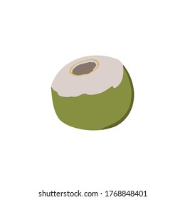 Freshness coconut icon. Flat illustration of freshness coconut vector icon for web design