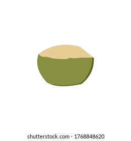 Freshness coconut icon. Flat illustration of freshness coconut vector icon for web design
