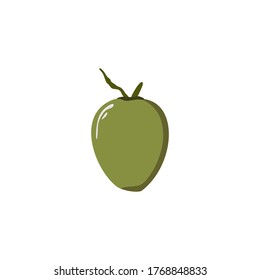 Icono de coco fresco. Icono de vector de coco de frescura para diseño web