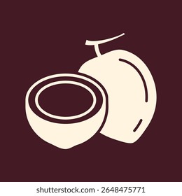 Freshness coconut trendy vector art design fetching amazing colorful useful illustration.eps