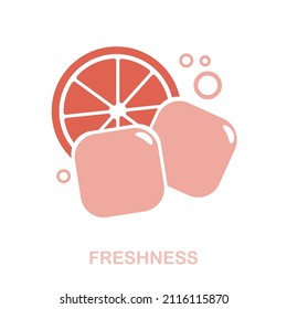 Freshness flat icon. Colored element sign from spa therapy collection. Flat Freshness icon sign for web design, infographics and more.