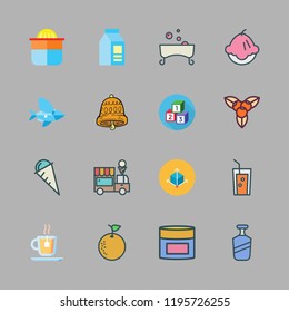 freshness icon set. vector set about juice, blueberries, bathtub and cube icons set.