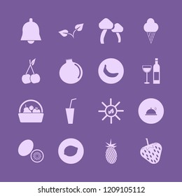 freshness icon. freshness vector icons set banana, kiwi, mushrooms and bell