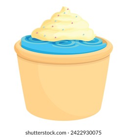 Freshness mix icon cartoon vector. Dairy food. Party cup