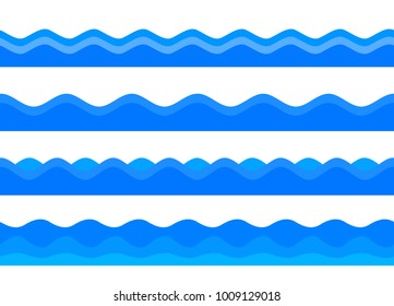 Freshness natural theme, a Fresh Water background of blue. Elements design seamless wave. Abstract wavy for overlaying background of page under meshedge of title front label. Vector illustration eps10