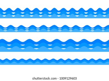 Freshness natural theme, a Fresh Water background of blue. Elements design seamless wave. Abstract wavy for overlaying background of page under meshedge of title front label. Vector illustration eps10