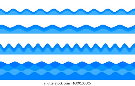 Freshness natural theme, a Fresh Water background of blue. Elements design seamless wave. Abstract wavy for overlaying background of page under meshedge of title front label. Vector illustration eps10