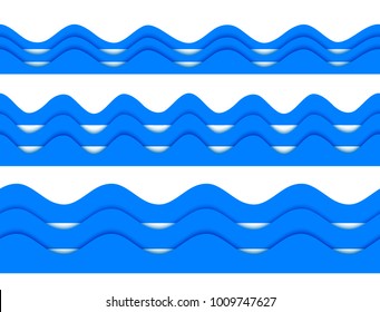 Freshness natural theme, a Fresh Water background of blue. Elements design seamless wave. Abstract wavy Vector illustration eps10