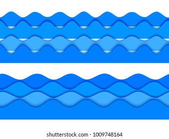 Freshness natural theme, a Fresh Water background of blue. Elements design seamless wave. Abstract wavy  Vector illustration eps10