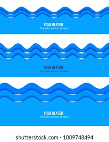 Freshness natural theme, a Fresh Water background of blue. Elements design seamless wave. Abstract wavy  Vector illustration eps10