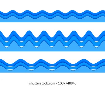 Freshness natural theme, a Fresh Water background of blue. Elements design seamless wave. Abstract wavy Vector illustration eps10