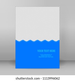 Freshness natural theme, a Fresh Water background of blue. Elements design. Abstract wavy for overlaying background of page under meshedge of title front label spa products. Vector illustration eps 10