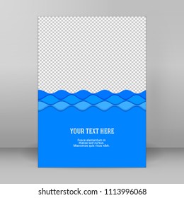 Freshness natural theme, a Fresh Water background of blue. Elements design. Abstract wavy for overlaying background of page under meshedge of title front label spa products. Vector illustration eps 10