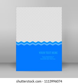 Freshness natural theme, a Fresh Water background of blue. Elements design. Abstract wavy for overlaying background of page under meshedge of title front label spa products. Vector illustration eps 10