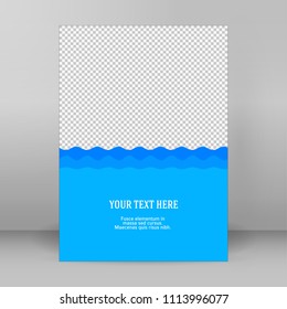 Freshness natural theme, a Fresh Water background of blue. Elements design. Abstract wavy for overlaying background of page under meshedge of title front label spa products. Vector illustration eps 10