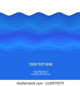 Freshness natural theme, a Fresh Water background of blue. Elements design. Abstract wavy for overlaying background of page under meshedge of title front label spa products. Vector illustration eps 10