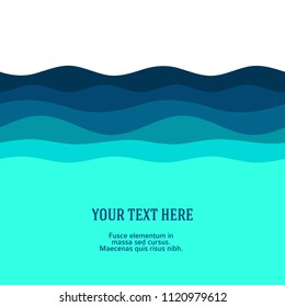 Freshness natural theme, a Fresh Water background of blue. Elements design. Abstract wavy for overlaying background of page under meshedge of title front label spa products. Vector illustration eps 10