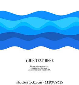 Freshness natural theme, a Fresh Water background of blue. Elements design. Abstract wavy for overlaying background of page under meshedge of title front label spa products. Vector illustration eps 10