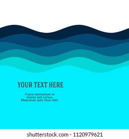 Freshness natural theme, a Fresh Water background of blue. Elements design. Abstract wavy for overlaying background of page under meshedge of title front label spa products. Vector illustration eps 10