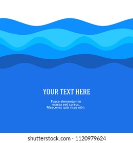 Freshness natural theme, a Fresh Water background of blue. Elements design. Abstract wavy for overlaying background of page under meshedge of title front label spa products. Vector illustration eps 10