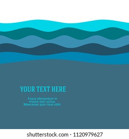 Freshness natural theme, a Fresh Water background of blue. Elements design. Abstract wavy for overlaying background of page under meshedge of title front label spa products. Vector illustration eps 10