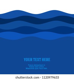 Freshness natural theme, a Fresh Water background of blue. Elements design. Abstract wavy for overlaying background of page under meshedge of title front label spa products. Vector illustration eps 10