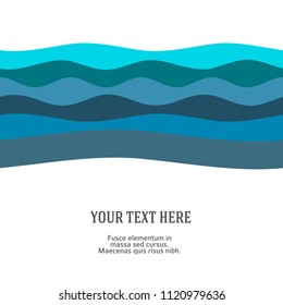 Freshness natural theme, a Fresh Water background of blue. Elements design. Abstract wavy for overlaying background of page under meshedge of title front label spa products. Vector illustration eps 10