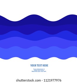 Freshness natural theme, a Fresh Water background of blue. Elements design. Abstract wavy for overlaying background of page under meshedge of title front label spa products. Vector illustration eps 10