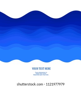 Freshness natural theme, a Fresh Water background of blue. Elements design. Abstract wavy for overlaying background of page under meshedge of title front label spa products. Vector illustration eps 10