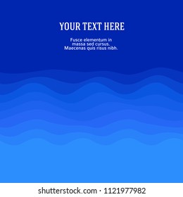 Freshness natural theme, a Fresh Water background of blue. Elements design. Abstract wavy for overlaying background of page under meshedge of title front label spa products. Vector illustration eps 10