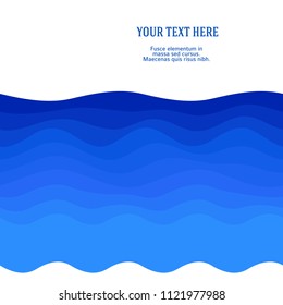 Freshness natural theme, a Fresh Water background of blue. Elements design. Abstract wavy for overlaying background of page under meshedge of title front label spa products. Vector illustration eps 10