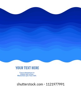 Freshness natural theme, a Fresh Water background of blue. Elements design. Abstract wavy for overlaying background of page under meshedge of title front label spa products. Vector illustration eps 10