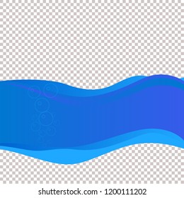 Freshness natural theme, a Fresh Water background of blue. Elements design. Abstract wavy for overlaying background of page under meshedge of title front label spa products. Vector illustration eps 10