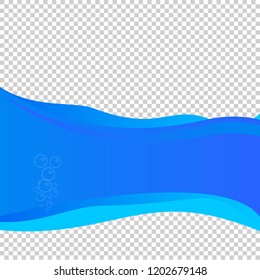 Freshness natural theme, a Fresh Water background of blue. Elements design. Abstract wavy for overlaying background of page under meshedge of title front label spa products. Vector illustration eps 10