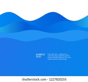 Freshness natural theme, a Fresh Water background of blue. Elements design seamless wave. Abstract wavy Vector illustration eps10