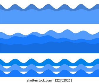 Freshness natural theme, a Fresh Water background of blue. Elements design seamless wave. Abstract wavy Vector illustration eps10