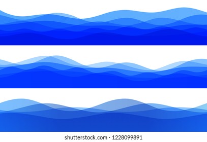 Freshness natural theme, a Fresh Water background of blue. Elements design seamless wave. Abstract wavy Vector illustration eps10