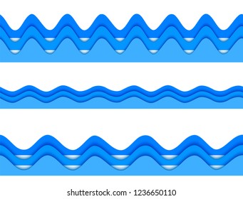 Freshness natural theme, a Fresh Water background of blue. Elements design seamless wave. Abstract wavy Vector illustration eps10