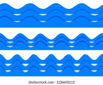 Freshness natural theme, a Fresh Water background of blue. Elements design seamless wave. Abstract wavy Vector illustration eps10